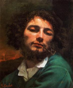 古斯塔夫 庫爾貝 Portrait of the Artist( Man with a Pipe)